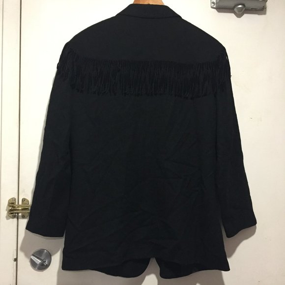 VINTAGE ADOLFO FRINGE TASSEL JACKETS SIZE 16 - Picture 3 of 7